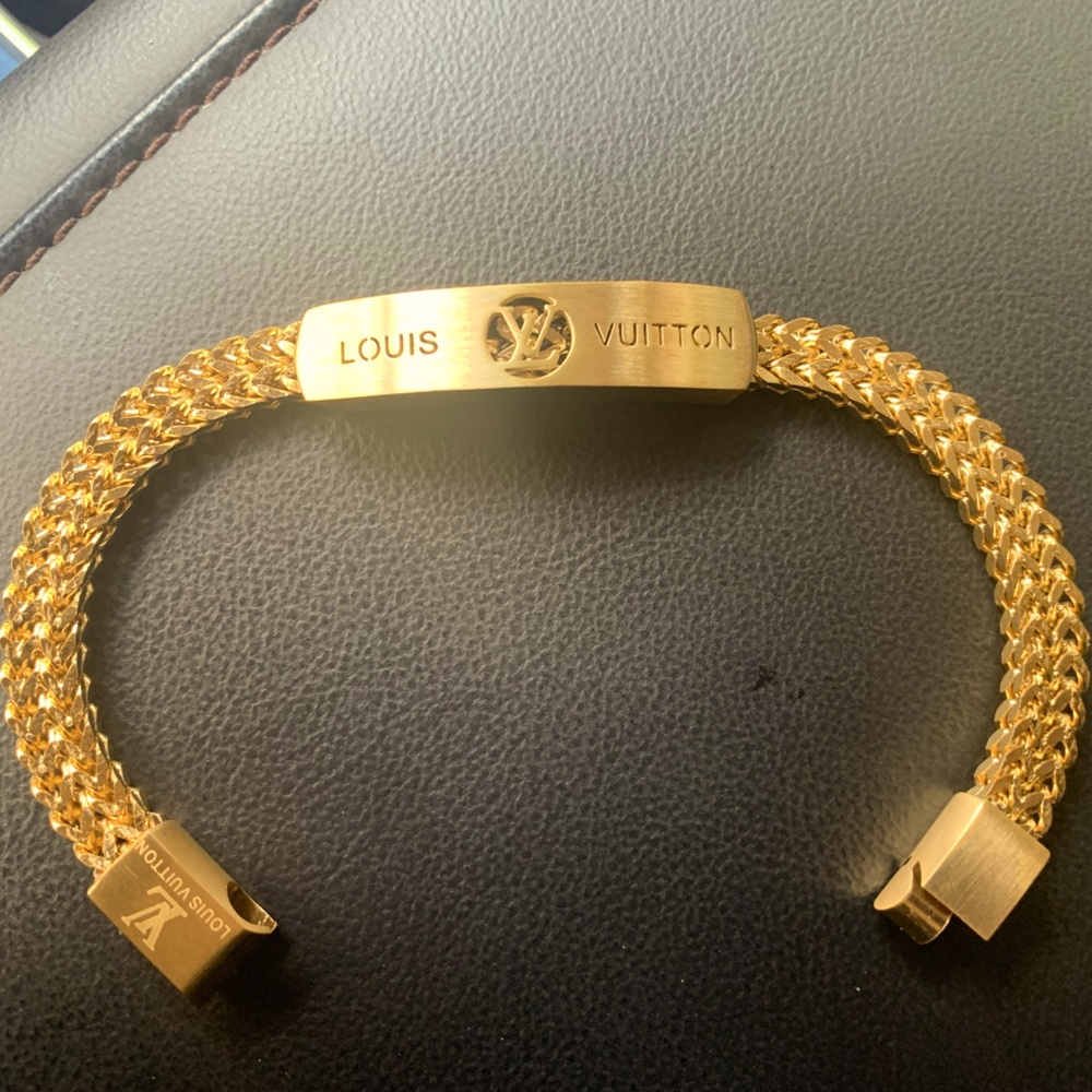 Unisex Louis Vuitton stainless steel bracelet